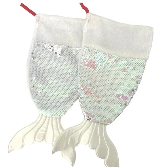 Mermaid tail Christmas stockings NWT stunning fresh look unique and stunning - Picture 1 of 6